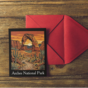 Vintage Arches National Park Utah Postcard