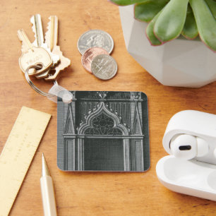 Vintage Architectural Element, Gothic Doorway Key Ring
