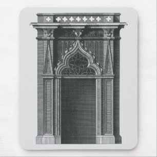 Vintage Architectural Element, Gothic Doorway Mouse Pad