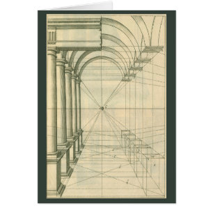 Vintage Architecture, Arches Columns Perspective