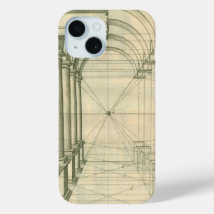 Vintage Architecture, Arches Columns Perspective iPhone 15 Case