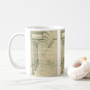 Vintage Architecture, Arches Columns Perspective Coffee Mug
