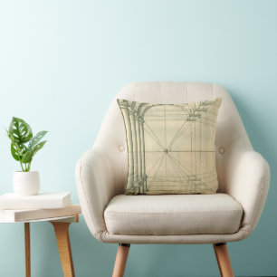 Vintage Architecture, Arches Columns Perspective Cushion