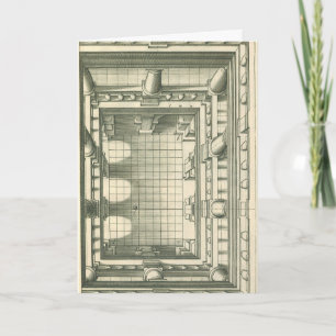 Vintage Architecture, Atrium Courtyard Perspective Card