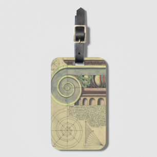 Vintage Architecture; Capital Volute by Vignola Luggage Tag