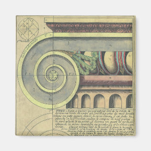 Vintage Architecture; Capital Volute by Vignola Magnet