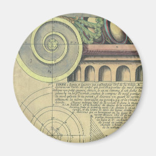 Vintage Architecture; Capital Volute by Vignola Magnet
