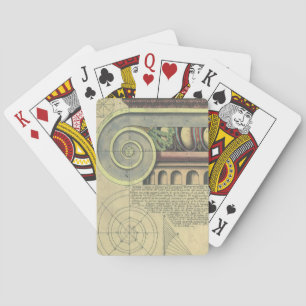 Vintage Architecture; Capital Volute by Vignola Playing Cards