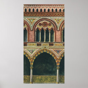 Vintage Architecture,  Citadel in Pavia, Italy Poster