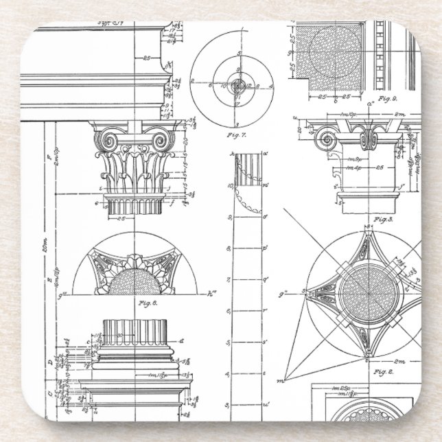 Vintage Architecture Coaster (Front)