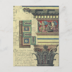 Vintage Architecture, Column with Cornice Moulding Postcard