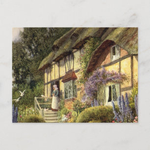 Vintage Architecture, Country Cottage House Postcard