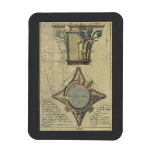 Vintage Architecture, Decorative Capital Crown Magnet