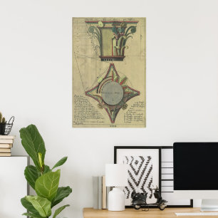 Vintage Architecture, Decorative Capital Crown Poster