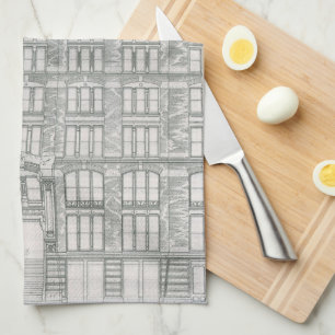 Vintage Architecture, Delaware & Hudson Canal Co. Tea Towel