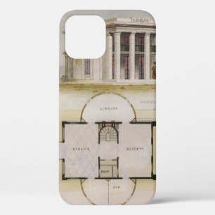 Vintage Architecture, Floor Plan and Greek Villa iPhone 12 Case