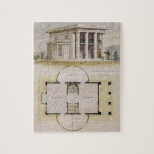 Vintage Architecture, Floor Plan and Greek Villa Jigsaw Puzzle