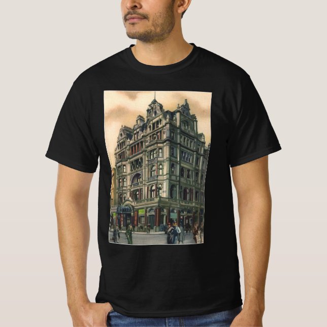 Vintage Architecture Queens Hotel Leicester Square T-Shirt (Front)