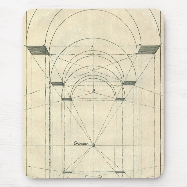 Vintage Architecture, Renaissance Arch Perspective Mouse Pad (Front)