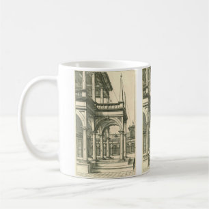 Vintage Architecture, Roman Courtyard with Columns Coffee Mug