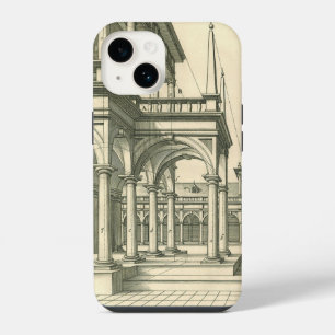 Vintage Architecture, Roman Courtyard with Columns iPhone 14 Case