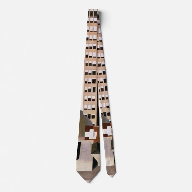 Vintage Architecture, Skyscraper by Sheeler, 1922 Tie (Front)