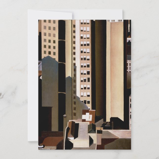 Vintage Architecture, Skyscrapers by Sheeler, 1922 Invitation (Front)