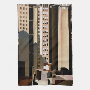 Vintage Architecture, Skyscrapers by Sheeler, 1922 Tea Towel