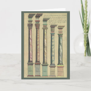Vintage Architecture, the 5 Architectural Orders Card