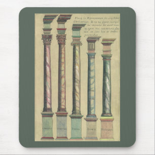 Vintage Architecture, the 5 Architectural Orders Mouse Pad