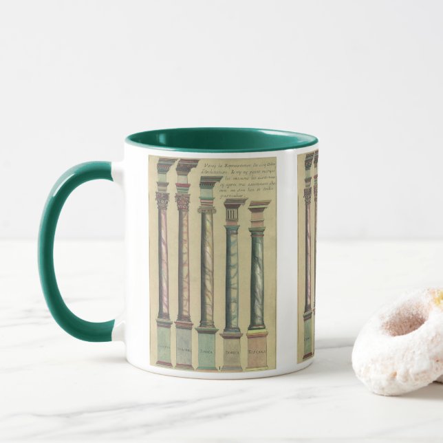 Vintage Architecture, the 5 Architectural Orders Mug (With Donut)