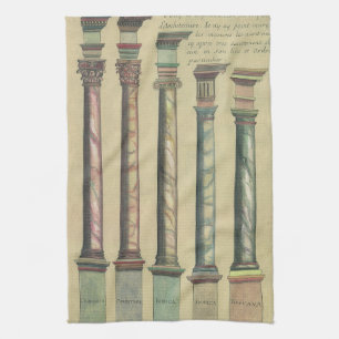 Vintage Architecture, the 5 Architectural Orders Tea Towel