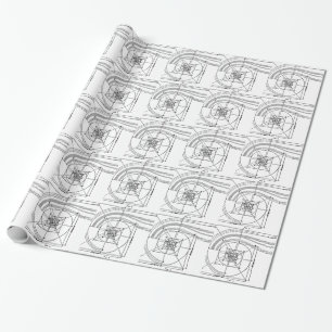 Vintage architecture wrapping paper