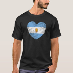 Vintage Argentina Argentine Flag Pride Support Arg T-Shirt