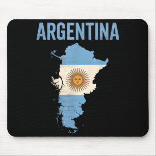 Vintage argentina map country flag vacay cheer mouse pad
