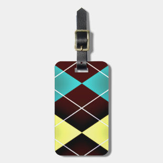 Vintage Argyle pattern Luggage Tag