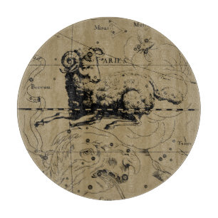 Vintage Aries Constellation Map Hevelius 1690 Cutting Board