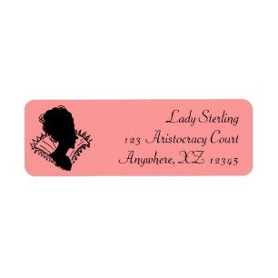 Vintage Aristocratic Woman Return Address Label