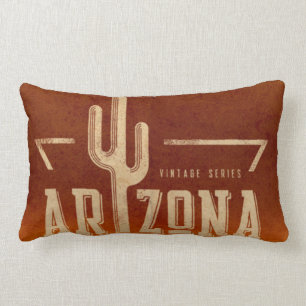 Vintage Arizona cactus travel pillow
