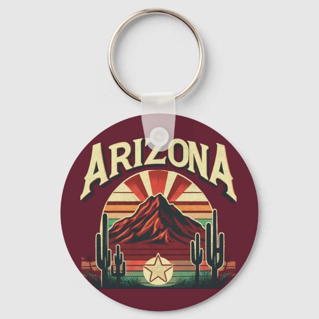 Vintage Arizona Key Ring (Back)