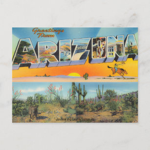 Vintage Arizona Postcard Collage