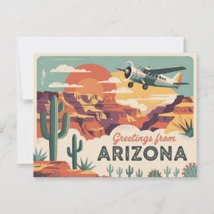 Vintage Arizona Postcard Greetings from Arizona