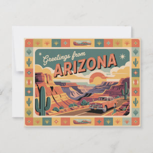 Vintage Arizona Postcard Greetings from Arizona