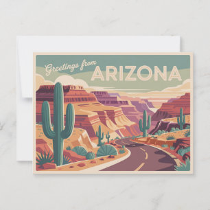 Vintage Arizona Postcard Greetings from Arizona