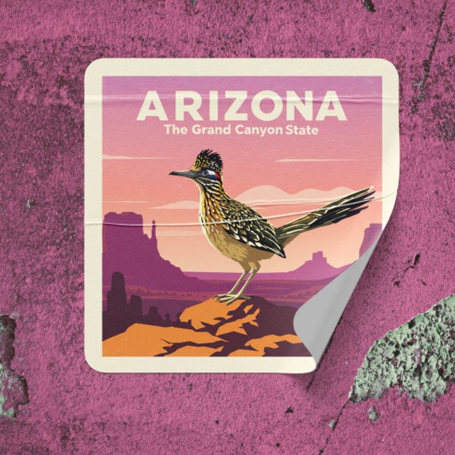 Vintage Arizona Square Sticker (Creator Uploaded)