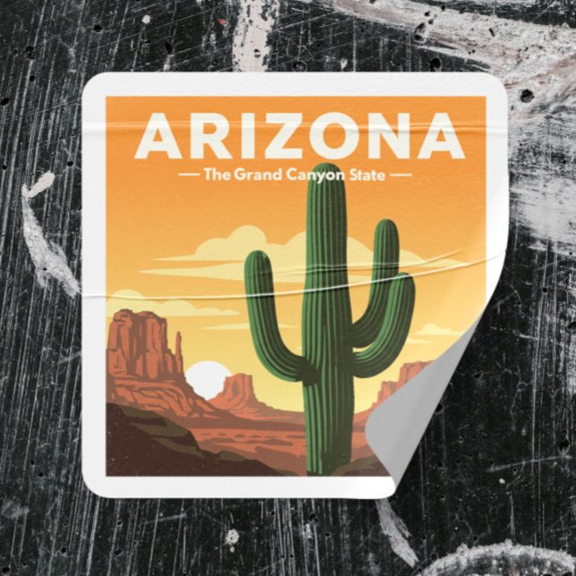 Vintage Arizona Square Sticker (Creator Uploaded)