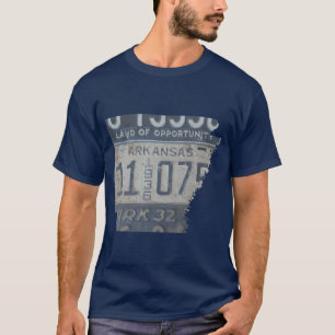 Vintage Arkansas License Plates Oversized T-Shirt