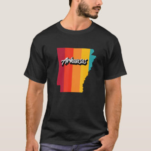 Vintage Arkansas Retro 70s Stripes Arkansas Us Sta T-Shirt