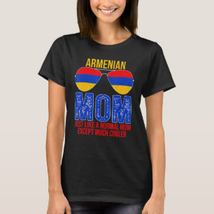 Vintage Armenian Mum Armenia Flag Sunglasses Mothe T-Shirt