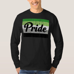 Vintage Aromantic Gay Pride Rainbow Word Design T-Shirt